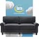 Serta Copenhagen 73" Sofa Couch for Two People, Pillowed Back Cushions and Rounded Arms, Durable Modern Upholstered Fabric - Charcoal