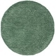 preview thumbnail 90 of 123, SAFAVIEH August Shag Veroana Solid 1.5-inch Thick Rug 5' Round - Green - Round