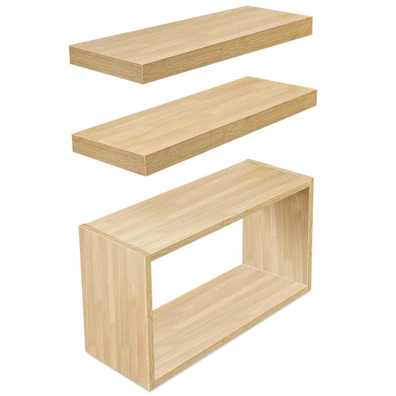 Sorbus Floating Shelves for Wall Set of 3 - 16"L X 5.5"W X 7.75H
