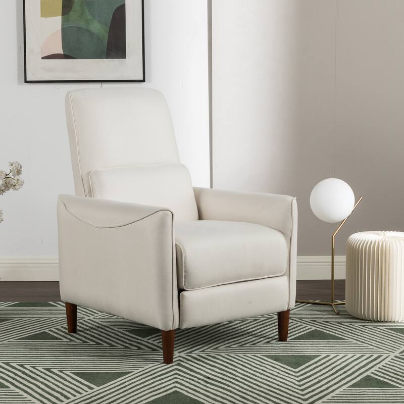 Christopher Knight Home Upholstered Push Recliner Chair - Beige + Fabric