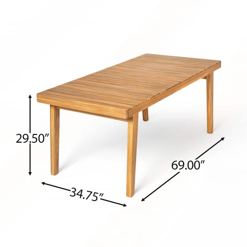 7 Pieces Patio Furniture Set with Acacia Wood Table