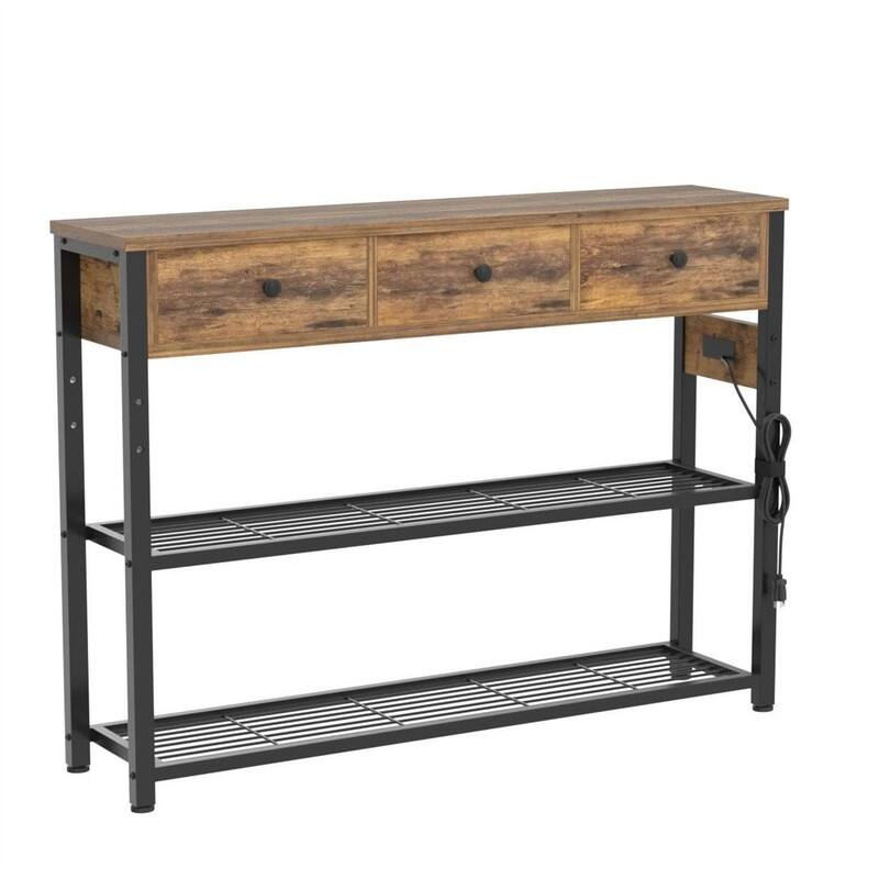 47'' Entryway Table with Outlets and USB Ports - 11.8"D x 47.2"W x 31.8"H