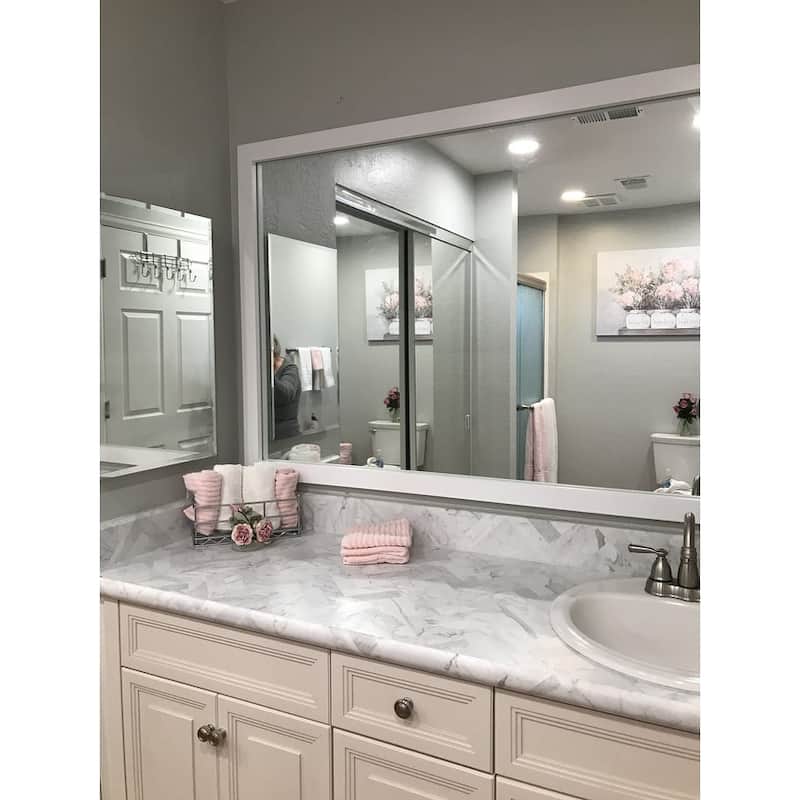 Frame My Mirror White Framed Vanity Mirror, Meade Design