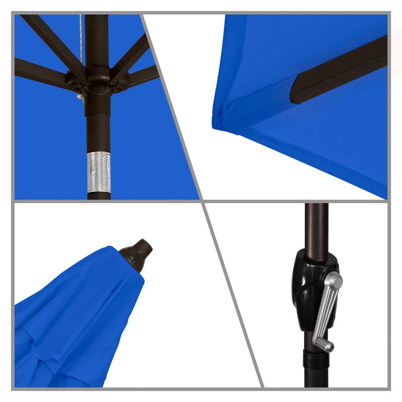 Astella Aluminum 11ft Crank Open Push Button Tilt Outdoor Patio Umbrella