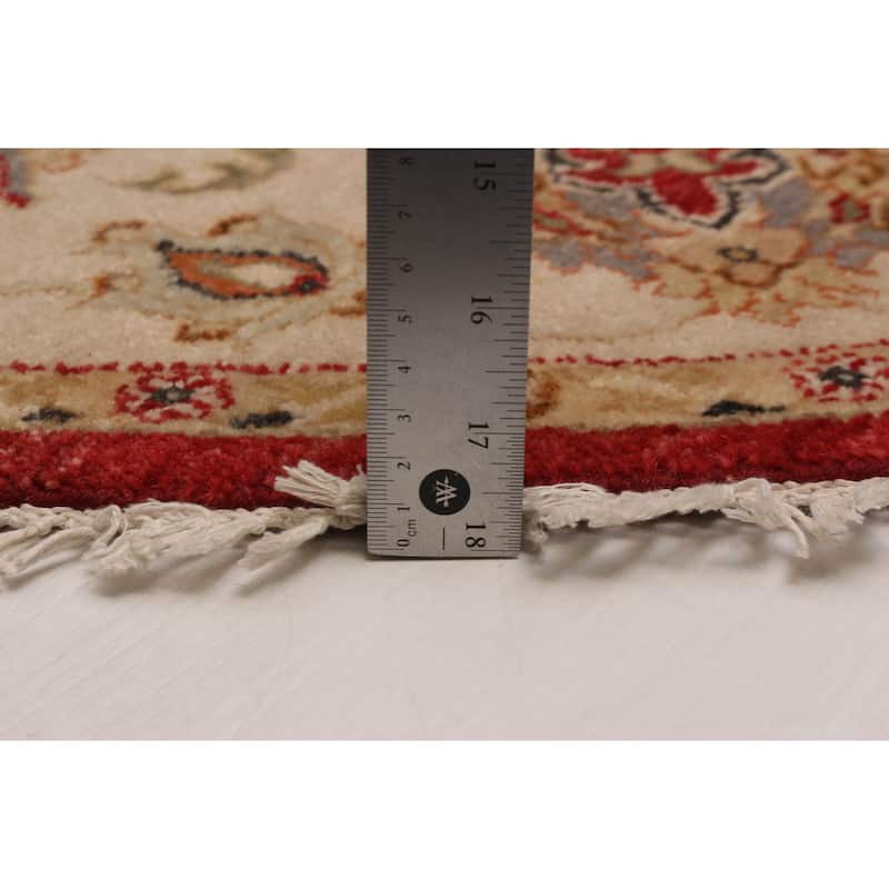 ECARPETGALLERY Hand-knotted Jamshidpour Red Wool Rug - 5' x 5'