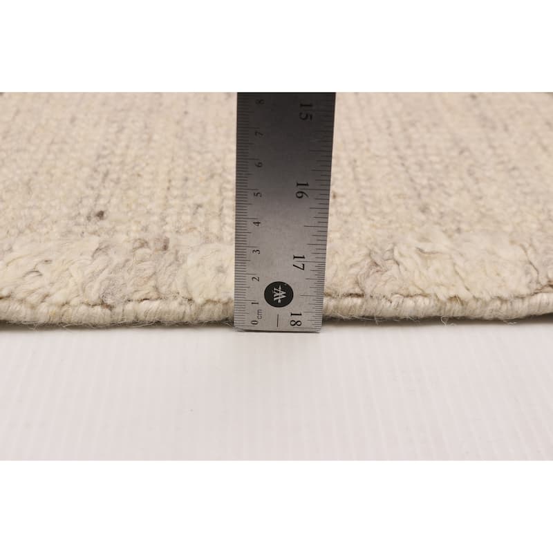 ECARPETGALLERY Hand-knotted Tangier Cream Wool Rug - 8'2 x 10'1