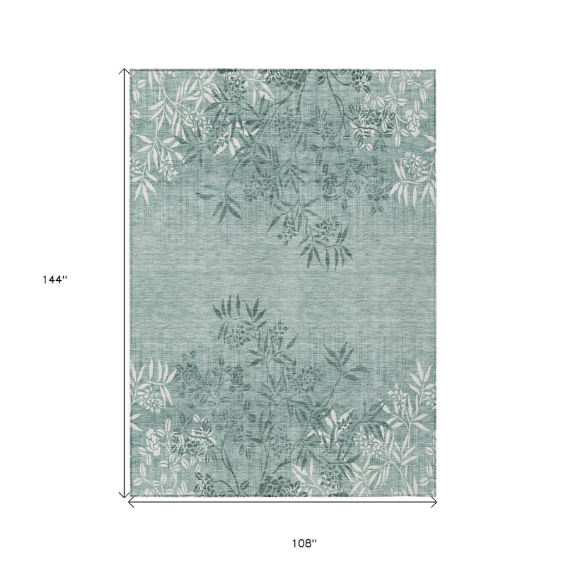 HomeRoots Floral Transitional Rectangle Outdoor Rug