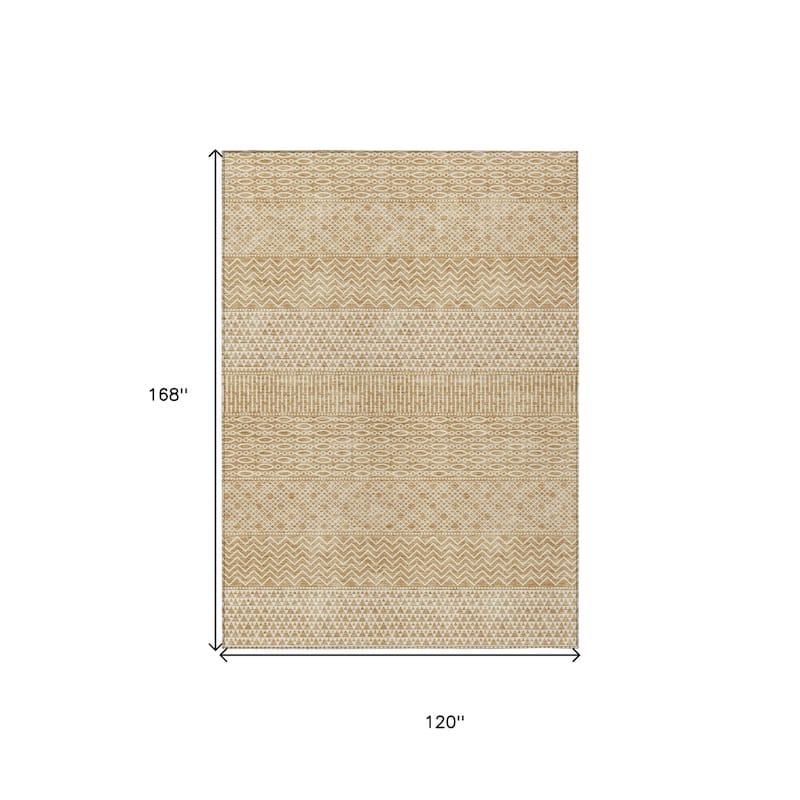 HomeRoots Chevron Modern Rectangle Outdoor Rug