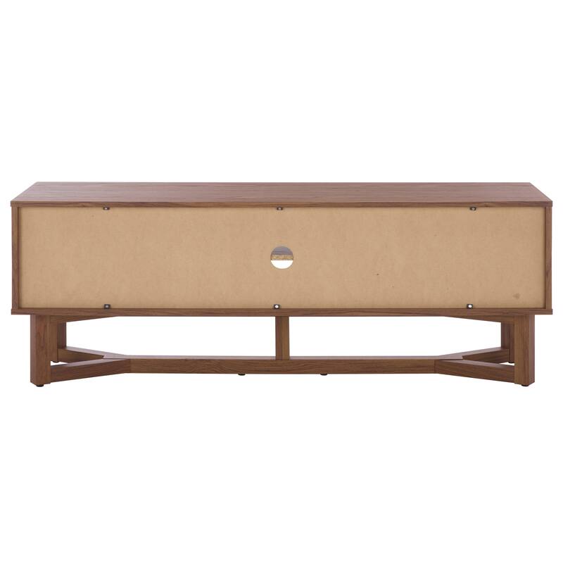 SAFAVIEH Home Ilyum 2-Shelf Tambour Doors Sideboard/Media Stand - 55"W x 16"D x 20"H