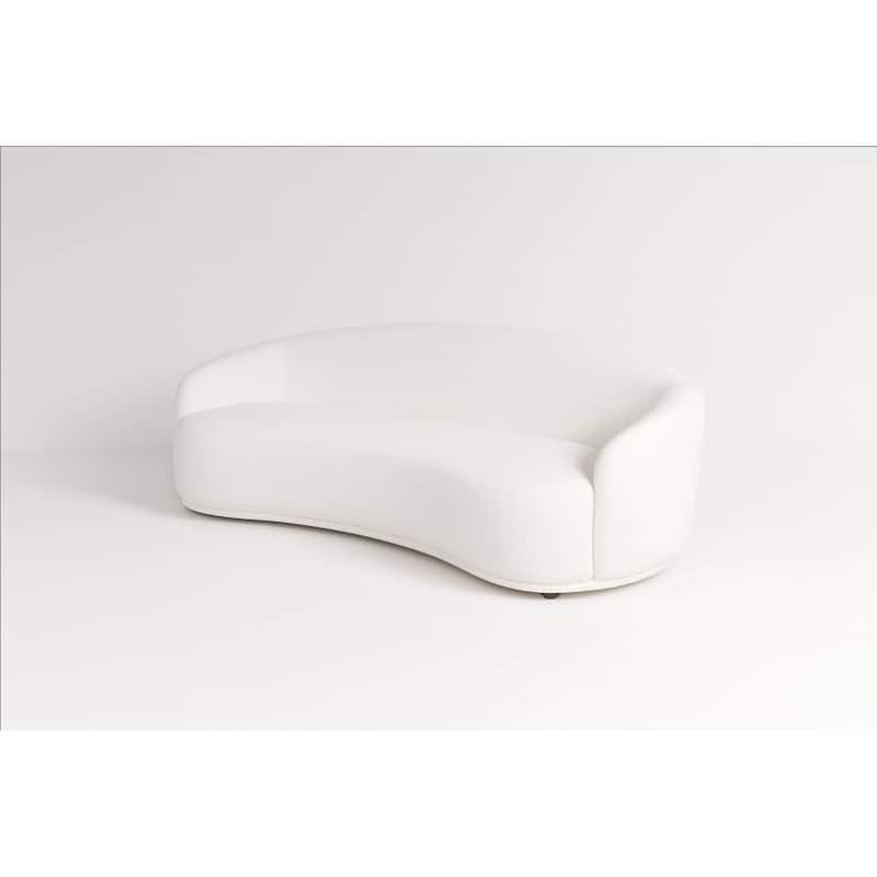Kendall 90.5' Boucle Fabric Curved Sofa