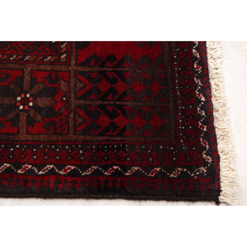 ECARPETGALLERY Hand-knotted Teimani Black, Red Wool Rug - 3'5 x 6'10