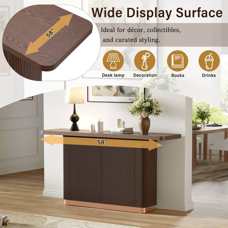 Console Table for Entryway, Ash Veneer Top