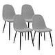 preview thumbnail 6 of 23, Modern Dining Chairs Set of 4 Light Gray