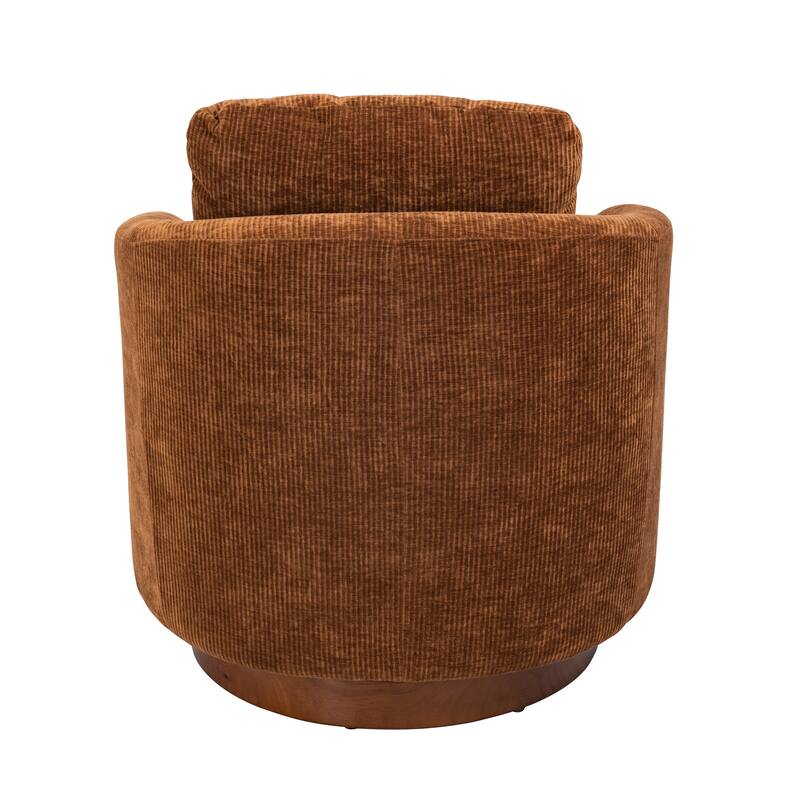 Swivel Accent Barrel Chair and Comfy Round Accent Single Sofa Chair, 360 Degree Club Chair, Lounge Armchair for Living Room