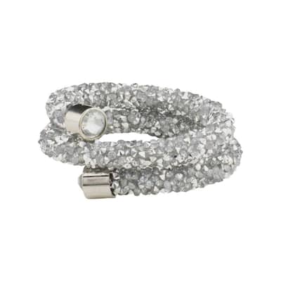 Sparkles Home Rhinestone Swirl Napkin Ring Set of 4 - Silver