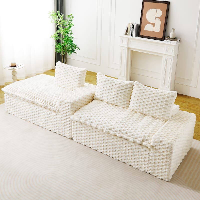 Modular Chaise Lounge Couch Convertible Multi Shape Sectional Sofa