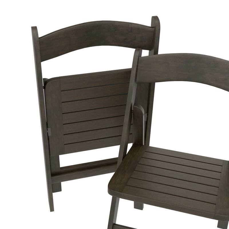 2PK Comm. Grade Solid Wood Portable Folding Dining Chair - 17.5"W x 18"D x 31.25"H
