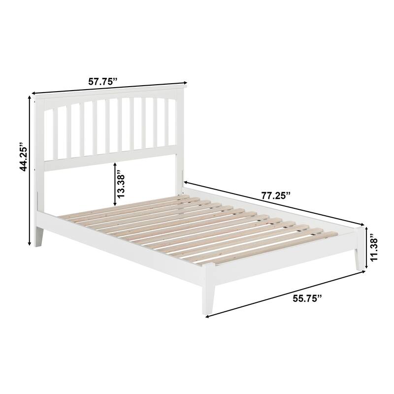 Low Profile Platform Bed - Full Size - Sustainable Wood Frame - Easy Assembly - Modern Design