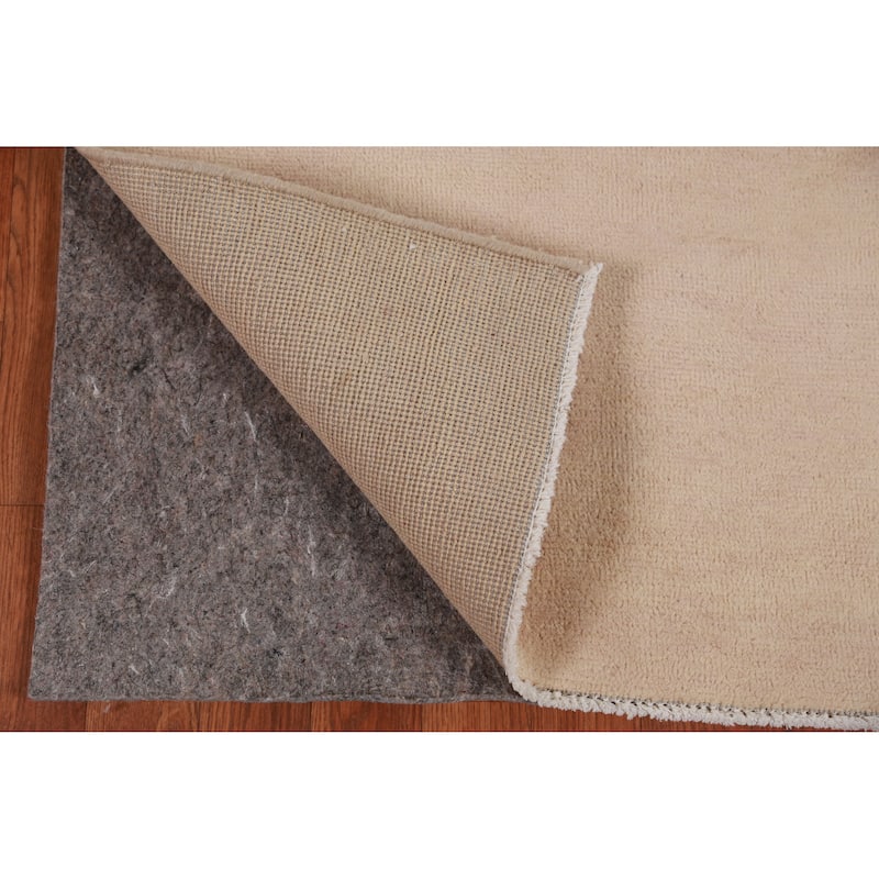 Hand Knotted Oriental 100% Wool Carpet Modern Solid Peach Gabbeh Runner Rug - 8' 3'' X 2' 7''