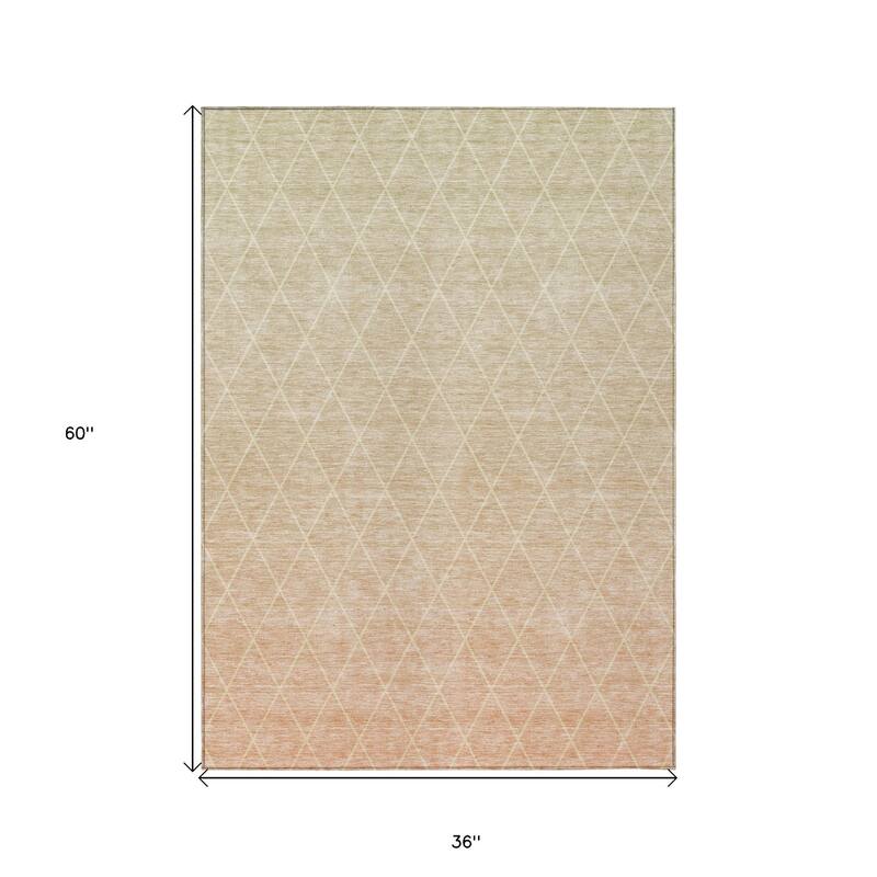 HomeRoots Geometric Transitional Rectangle Outdoor Rug