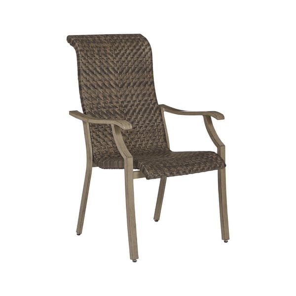 slide 1 of 4, Windon Barn Outdoor Arm Chair - Set of 4 - Brown - N/A