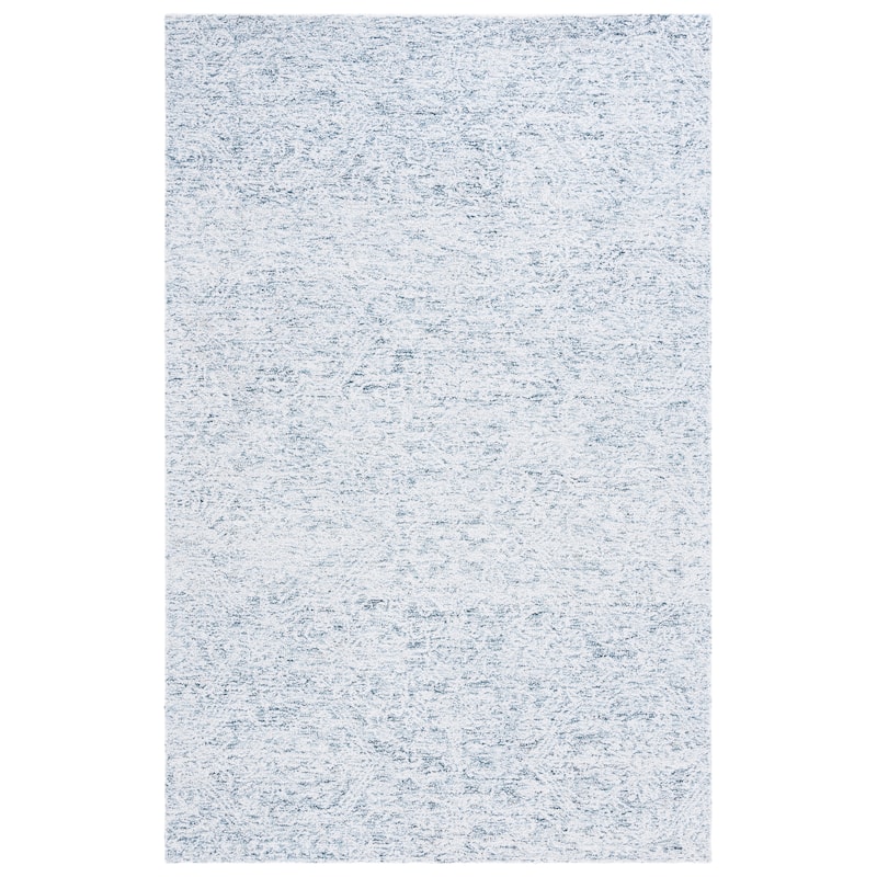 SAFAVIEH Handmade Ebony Eletta Modern Rug - 8' x 10' - Light Blue/Ivory