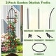 preview thumbnail 8 of 8, Gymax 2-Pack Garden Obelisk Trellis for Climbing Plants Rustproof