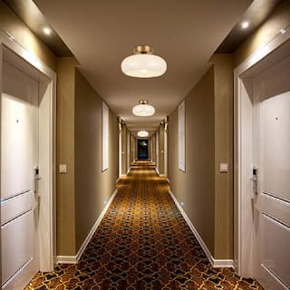 11’’ vintage kitchen light milk white mount flush light glass, metal ceiling lights