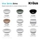 preview thumbnail 8 of 11, KRAUS 13 inch Viva Round White Porcelain Ceramic Vessel Bathroom Sink