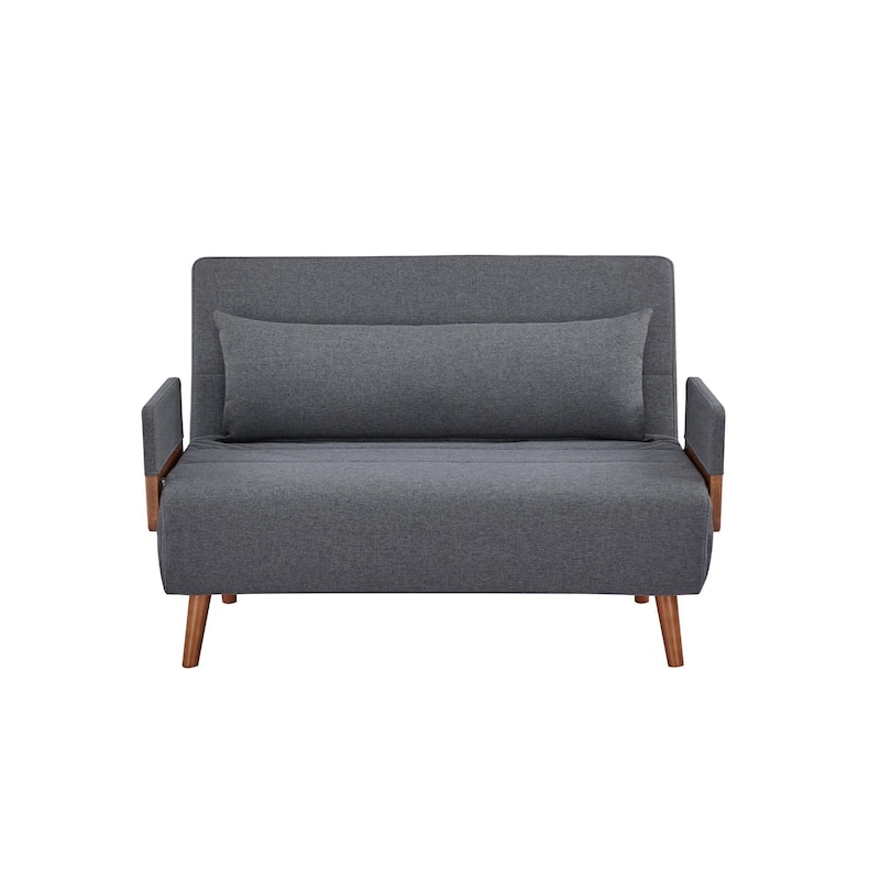 Extra Loveseat Convertible Sleeper Sofa, Single-Seater Sofa Bed with Adjustable Backrest, DayBed with Silent Hinges
