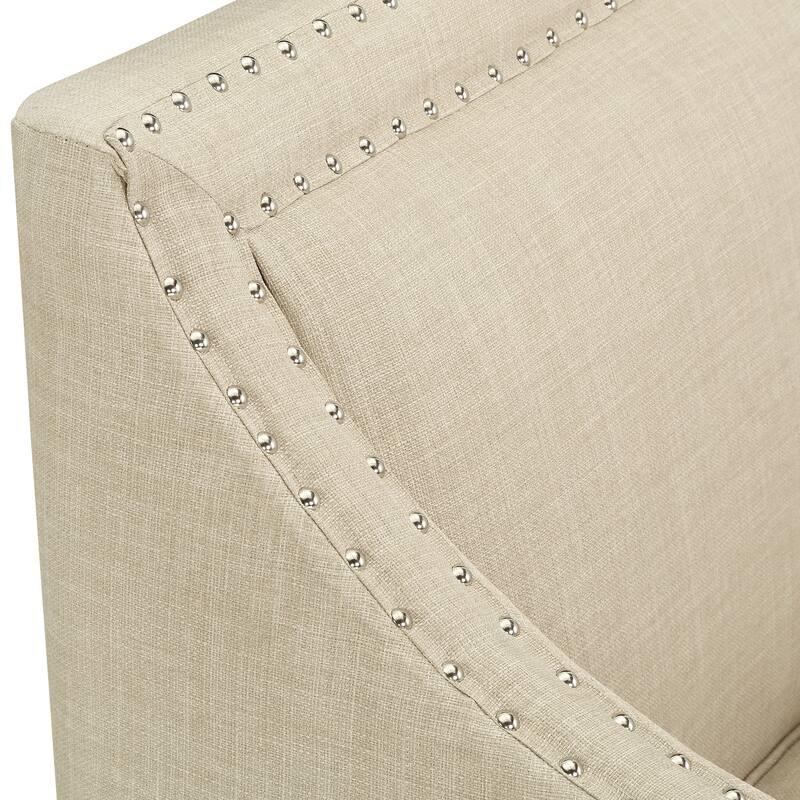 Erica Accent Armchair with Chrome Nailhead Trim