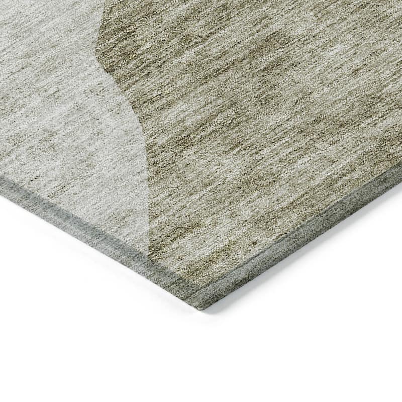 HomeRoots Abstract Transitional Rectangle Outdoor Rug
