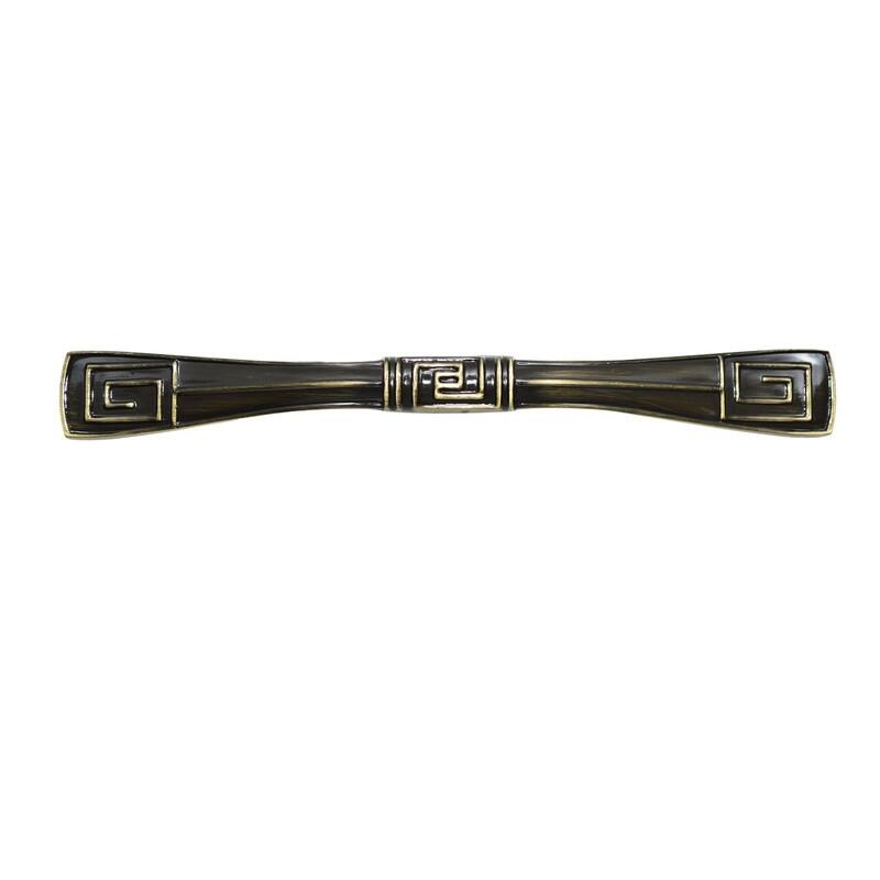 Utopia Alley Trieste Pull Handle - Decorative Antique Brass Cabinet Drop Pull Handles, 3.75" Center to Center
