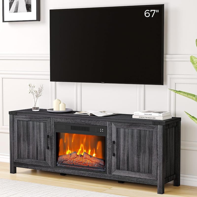 Electric Fireplace TV Stand with TVs up to 65 Inch - 65 inches