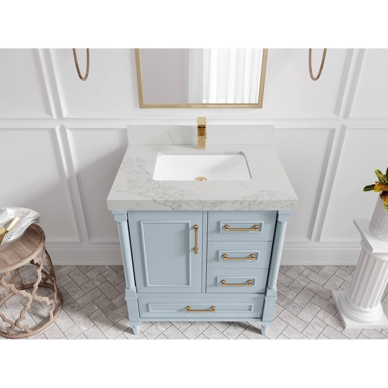 Willow Collections 30 in. W x 22 in. D Aberdeen Single Sink Bathroom Vanity with Countertop