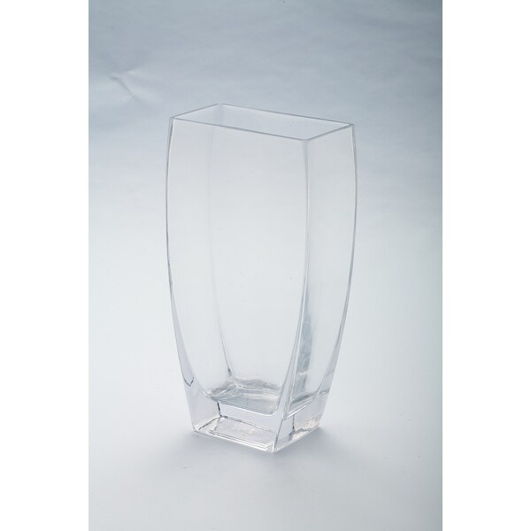 10" Tapered Rectangle Tabletop Glass Vase - N/A