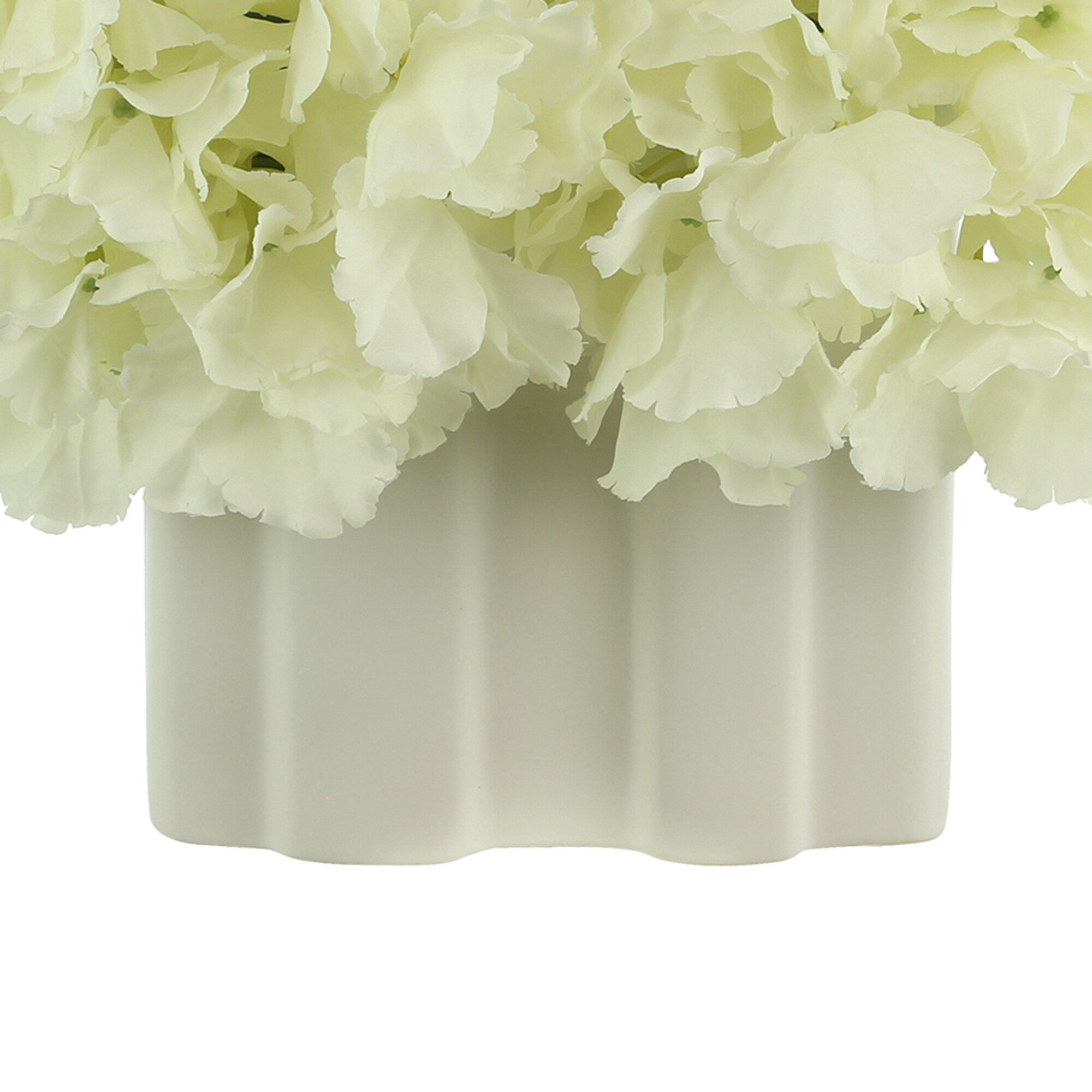 Hydrangea4936　1001 Hydrangeas Arranged in a Rectangular Ceramic Vase - Bed Bath