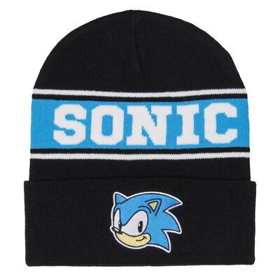 Sonic The Hedgehog Beanie Embroidered Classic Character Cuff Knit Beanie Hat Cap