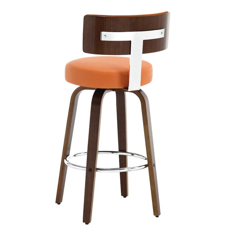 Faux Leather Upholstered Swivel Counter/ Bar Stools Set of 1/2/4