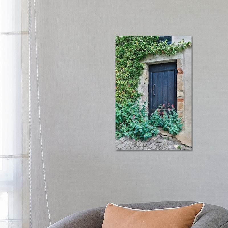 iCanvas "France, Cordes-sur-Ciel. Blue doorway" by Hollice Looney Canvas Print - 26x18x1.5