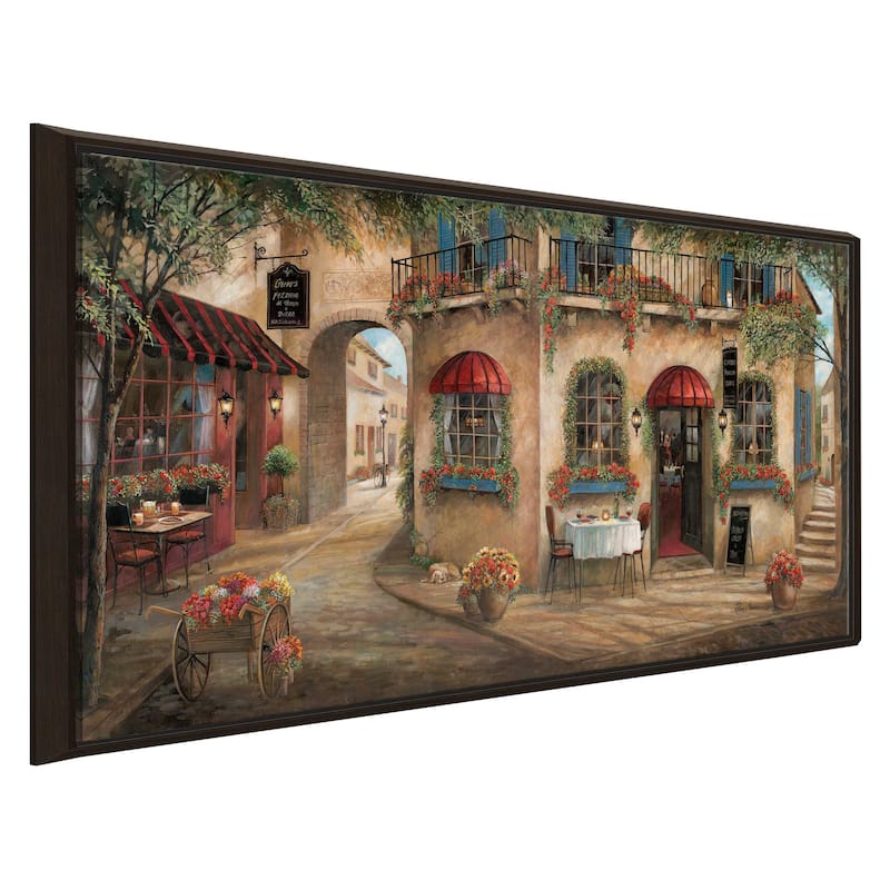 "Ginos Pizzaria" by Ruane Manning Print on Floating Canvas
