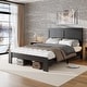 preview thumbnail 45 of 48, Wooden Platform Bed Frame with Large Under Bed Storage