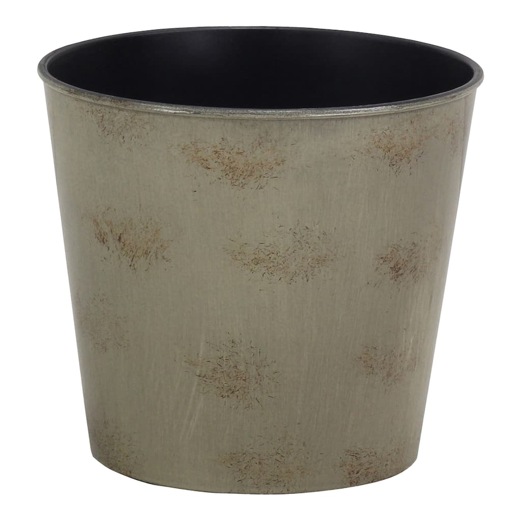 Cheungs Round, 6.5" gray planter with a tapered body - 8x8x8