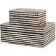 preview thumbnail 12 of 37, Mother of Pearl Handmade Geometric Box with Hinged Lid (Set of 2)