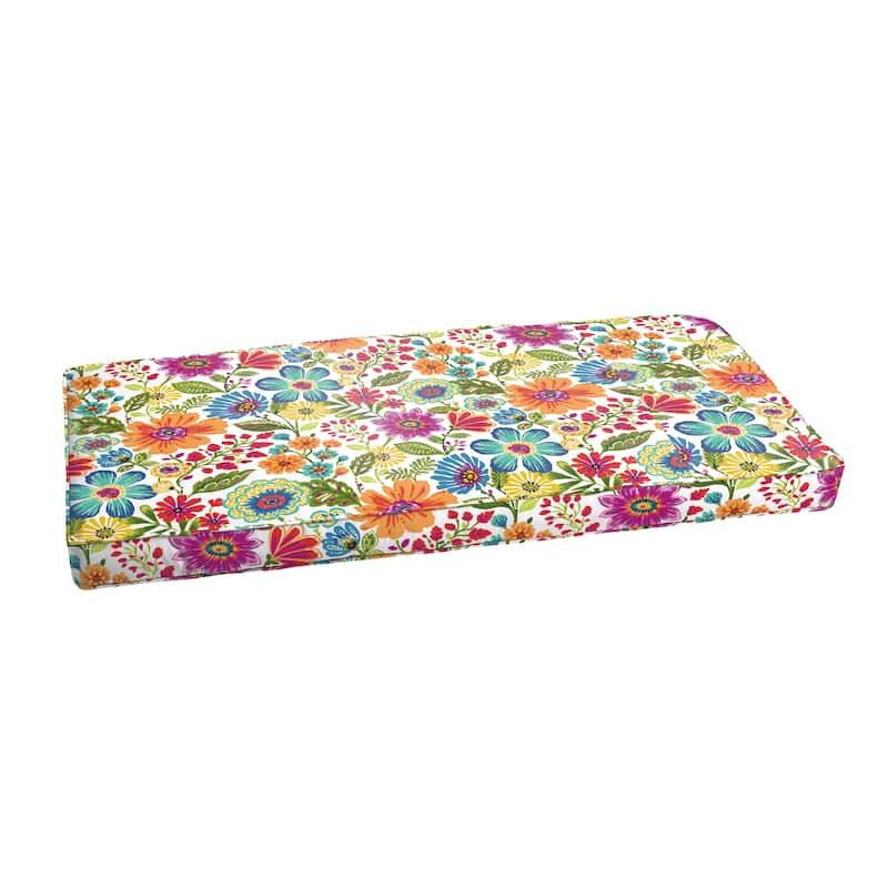 Sorra Home Outdoor Corded Bench Cushion - 57 in W x 24 in D x 2 in H - Gregoire Prima