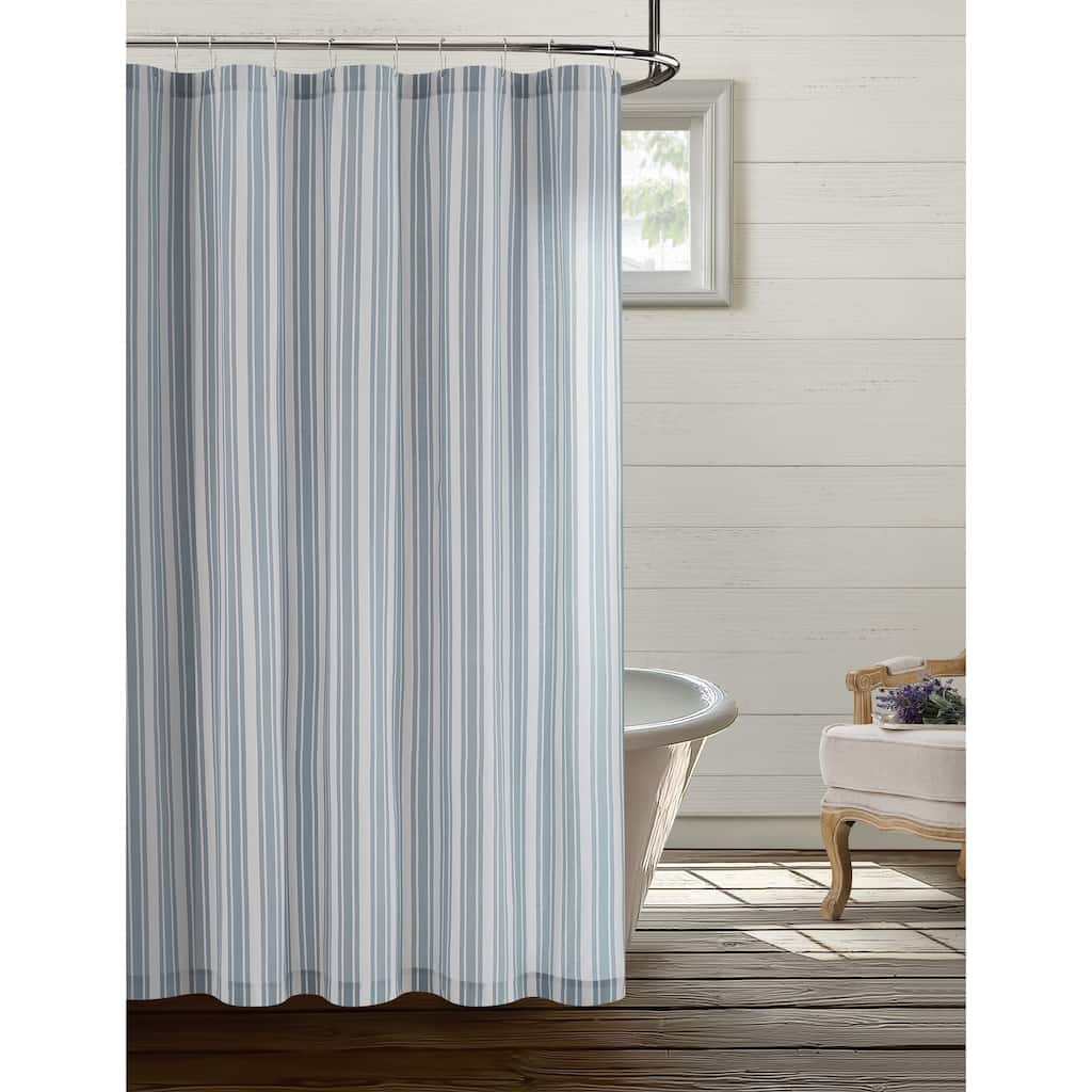 The Farmhouse by Rachel Ashwell Wide Ticking Stripe Shower Curtain