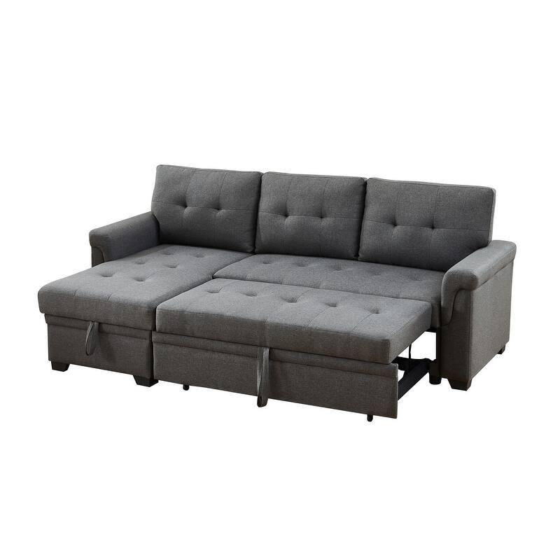 Copper Grove Perreux Linen Reversible Sleeper Sectional Sofa