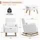preview thumbnail 29 of 46, HOMYKA 27.95” Rocking Chair, Teddy Velvet Fabric with Pillow and Ottoman