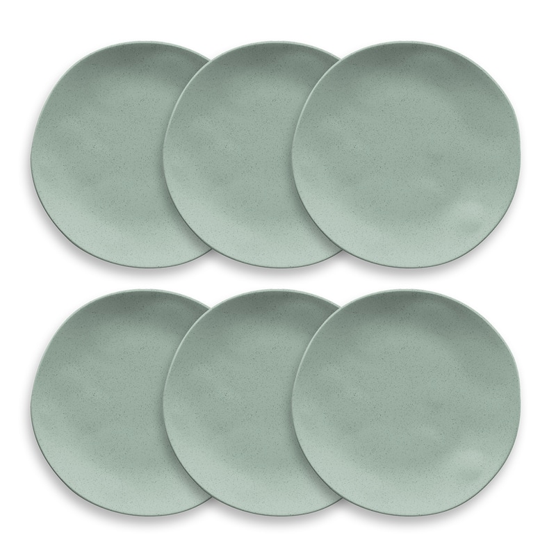 Abode Homewares Organic Wheat PP Dinner Plate - 10.6" - Set of 6 - Sage Green