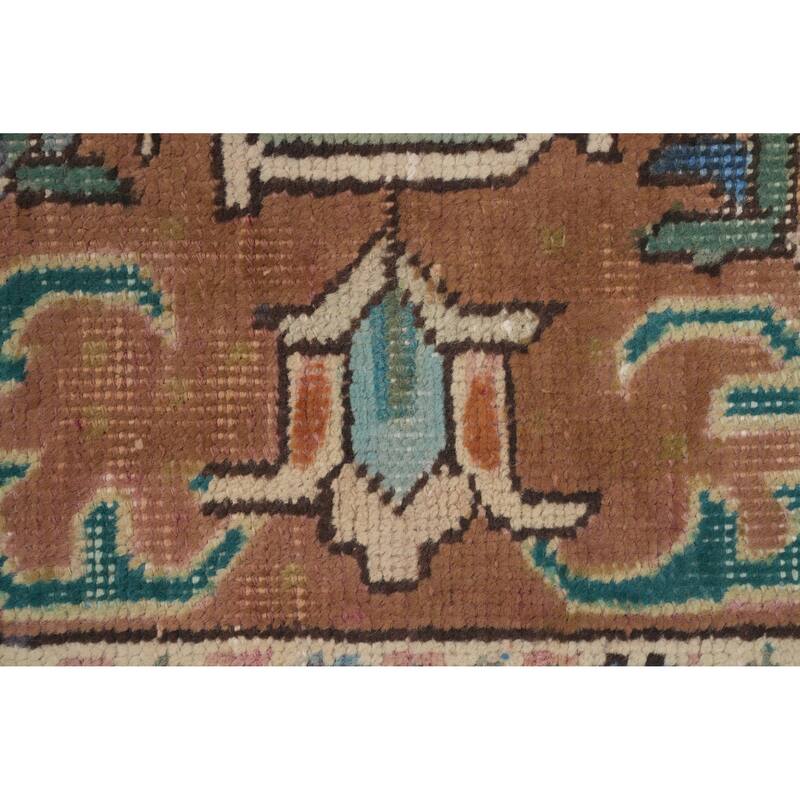 Hand Knotted Oriental 100% Wool Carpet Traditional Medallion Brown Tabriz Area Rug - 5' 10'' X 4' 2''
